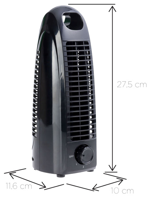 Opus Mini Torenventilator 2, zwart, 100W, 2 snelheden - 6