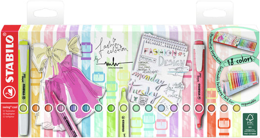 Stabilo Swing Cool Pastel markeerstift paars bureauset