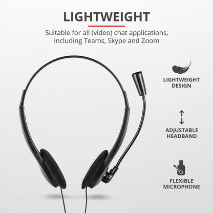 Trust Primo Chat Headset met Verstelbare Microfoon - 5