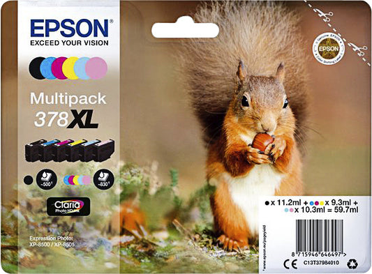 Epson 378XL Multi-Kleur Inktcartridge (T3798) voor Meer Pagina’s