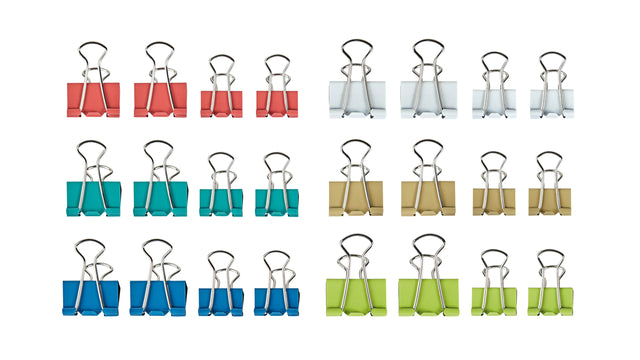 Papierklem MAUL 215 7/9mm assorti 24 stuks