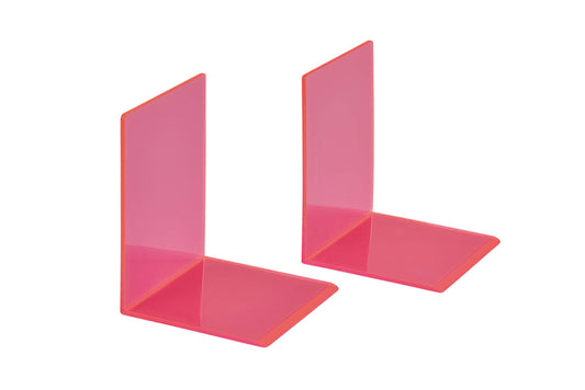 Acryl Boekensteun MAUL, 10x10x13cm, neon rood