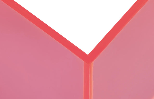 Acryl Boekensteun MAUL, 10x10x13cm, neon rood - 3