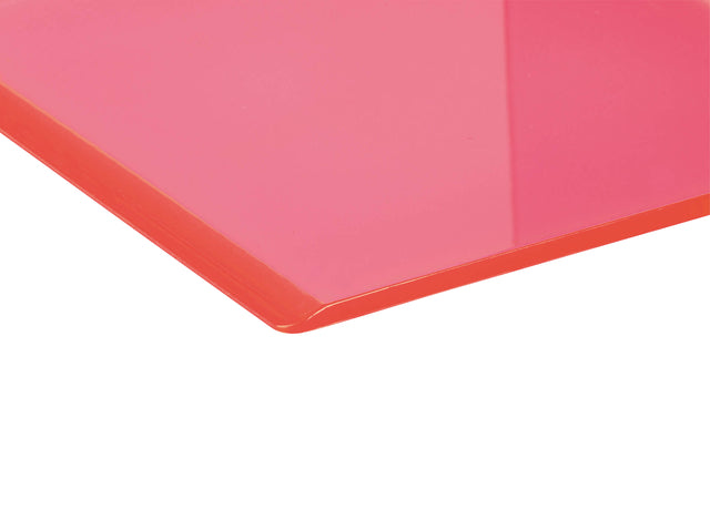 Acryl Boekensteun MAUL, 10x10x13cm, neon rood - 4