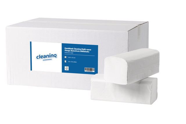 Cleaninq Multivouw Handdoek 2-laags 24x20.5cm 3060 stuks - 2