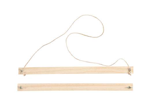 Crea Com Posterhanger set in licht hout, 33,6x2x2,2cm