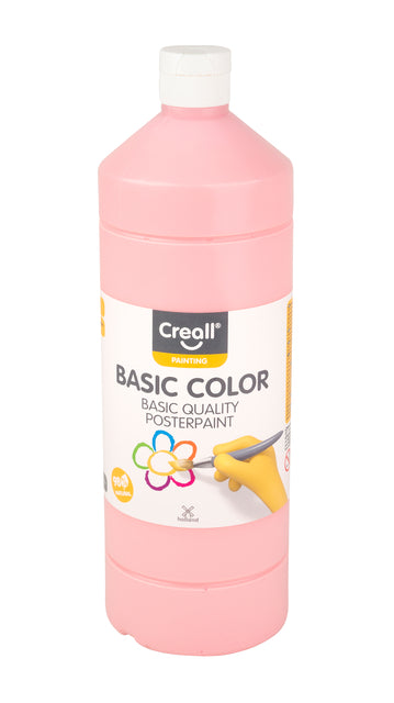Creall Basic Roze Plakkaatverf 1000 ml, waterbasis, natuurlijke ingrediënten