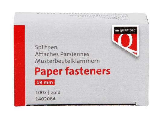 Quantore Splitpen 19mm Goud, 100 stuks