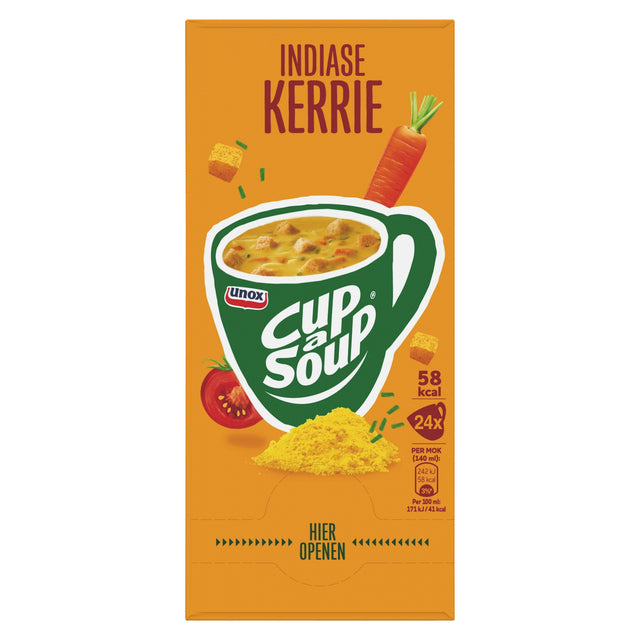 Unox Indiase Kerrie Cup-a-Soup 140ml - Kruidige soep in zak