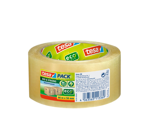 Verpakkingstape Tesa Bio 66mx50mm transparant
