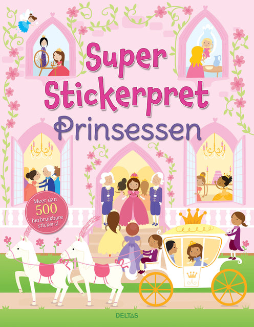 Stickerboek Deltas Prinsessen met grote stickers en inkleurpagina’s