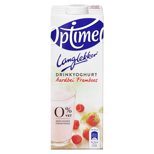 Optimel LL Drinkyoghurt Aardbei Framboos 1 liter