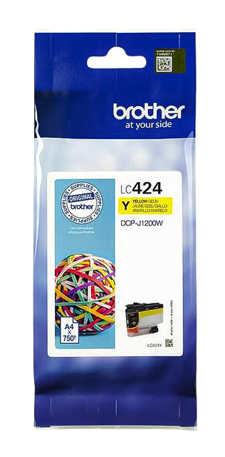 Brother LC-424Y Geel Inktcartridge, 750 Pagina’s
