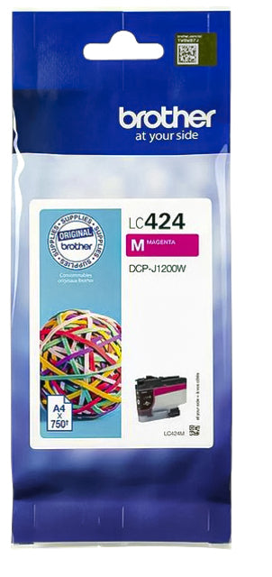 Brother LC-424M Rode Inktcartridge - Hoge Pagina Output