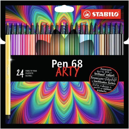 Viltstift STABILO Pen 68 M 24st assorti
