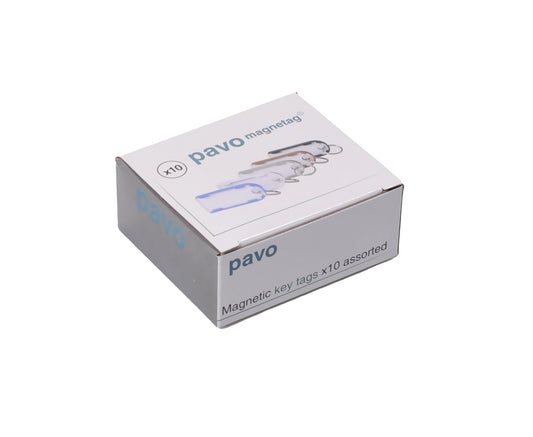 Magnetische Sleutellabel Pavo Assorti, set van 10