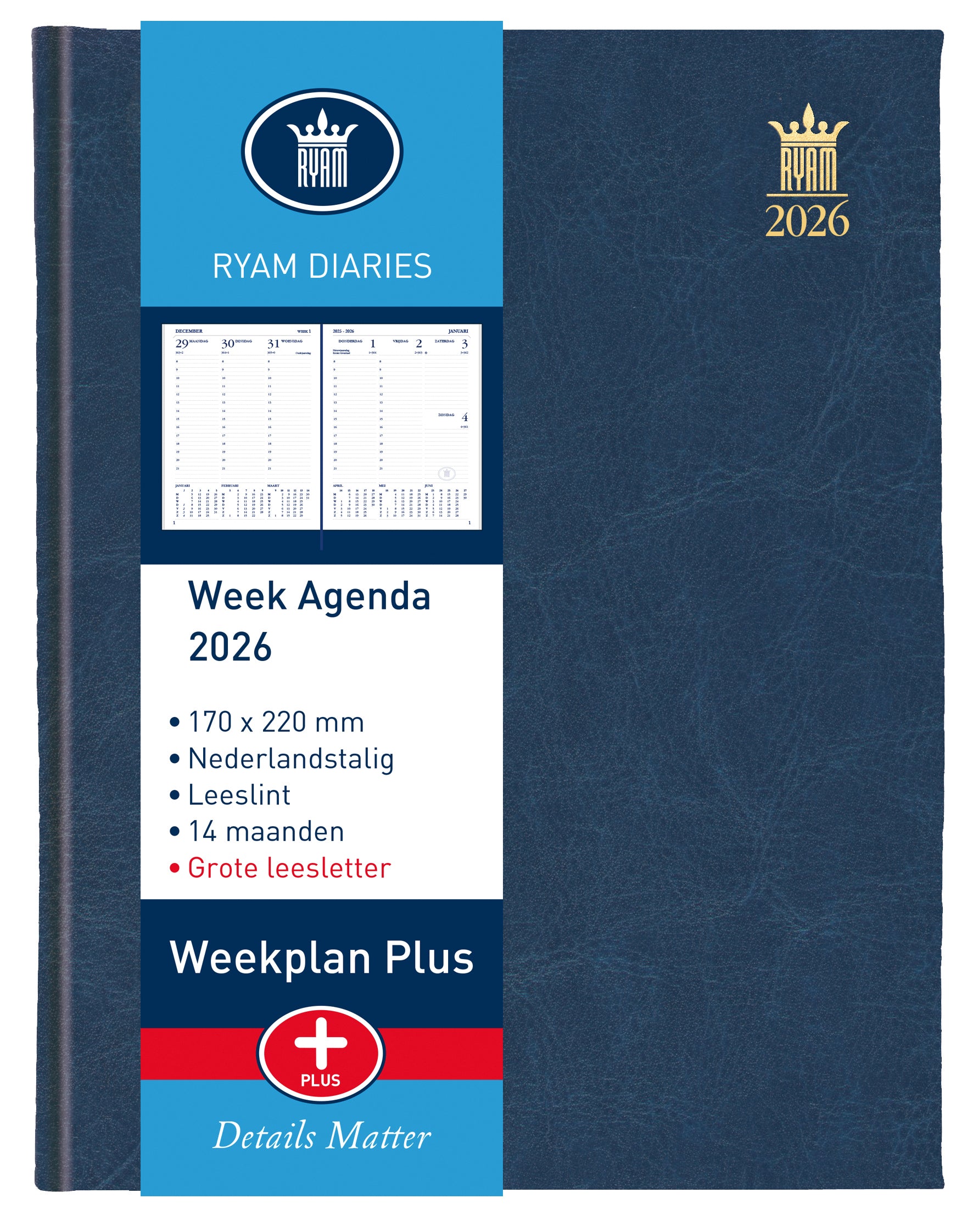 Agenda 2025 Ryam Weekplan groot letter 7d/2p