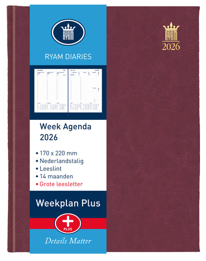 Agenda 2025 Ryam Weekplan groot letter 7d/2p - 2
