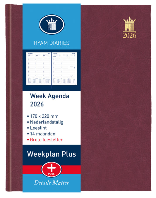 Agenda 2025 Ryam Weekplan groot letter 7d/2p - 2