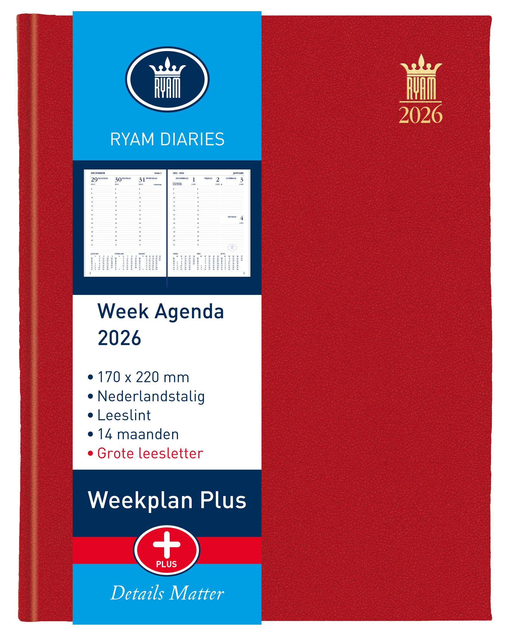 Agenda 2025 Ryam Weekplan groot letter 7d/2p - 3