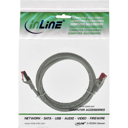 Kabel Inline Patch Cat.6 S/FTP 1m grijs, hoogwaardig netwerk - 2