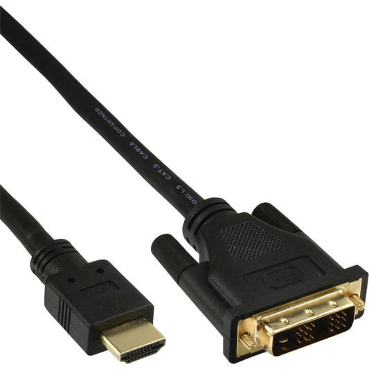 Kabel Inline HDMI DVI 18+1 Pin Mannetje/Mannetje 2 meter