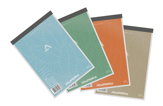 Aurora A5 notitieblok met 100 gelijnde vellen, 60 g/m², assorti