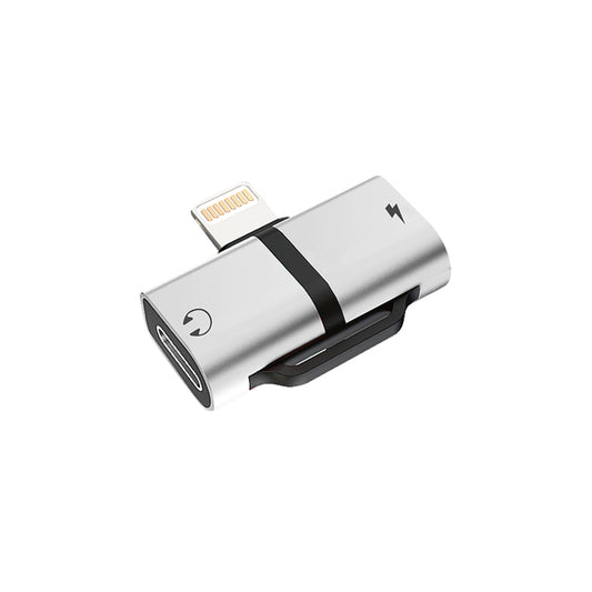 Apple Lightning naar dubbele Lightning splitter in grijs