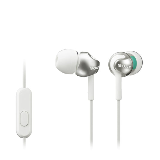 Sony in-ear oordoppen EX110 wit met microfoon en 3.5mm aansluiting
