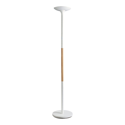 Vloerlamp Unilux Pryska LED hout wit met dimfunctie