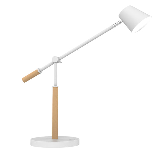 Unilux Vicky LED bureaulamp met houtlook, wit