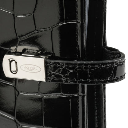 Org25-26 Pocket Agenda met Crocoprint Zwart en Accessoires - 2