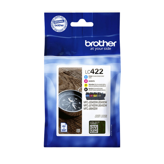 Brother LC-422VAL Zwart + 3 Kleuren Inktcartridge voor Brother printers