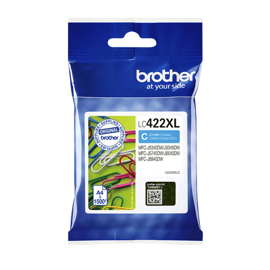 Brother LC-422XLC Blauwe Inktcartridge - Extra Hoge Capaciteit