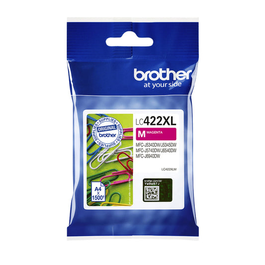 Brother LC-422XLM Rood Inktcartridge, 1500 Pagina’s