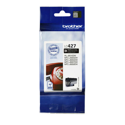 Brother LC-427BK Zwart Inktcartridge voor Brother printers