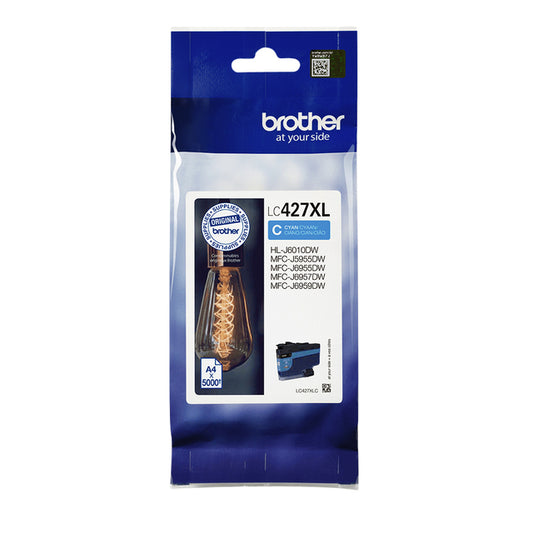 Brother LC-427XLC Blauw Inktcartridge voor hoge capaciteit printen