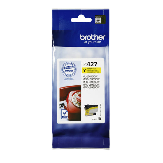 Brother LC-427Y Gele Inktcartridge voor Brother printers