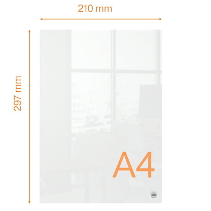 Nobo Transparant Acryl Notitiebord A4, randloos en herbruikbaar