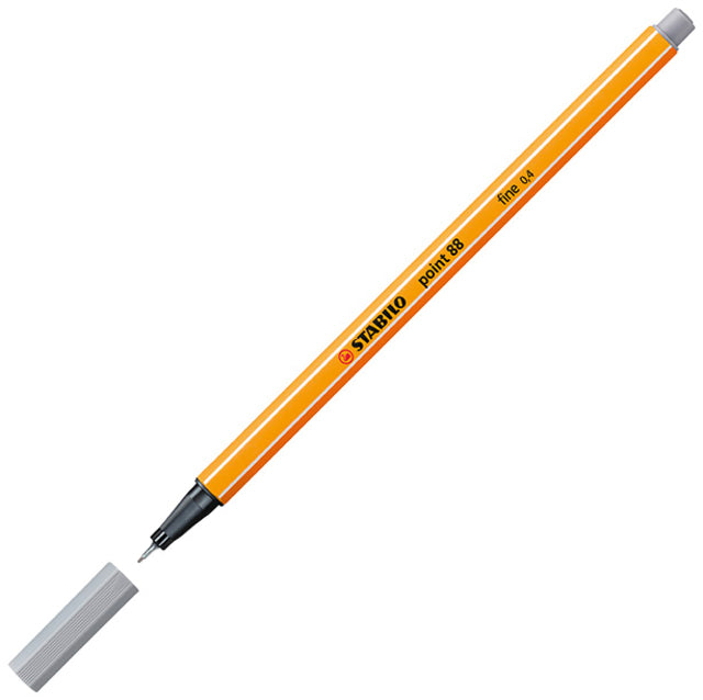 Fineliner STABILO Point 88/95 F middelkoud grijs