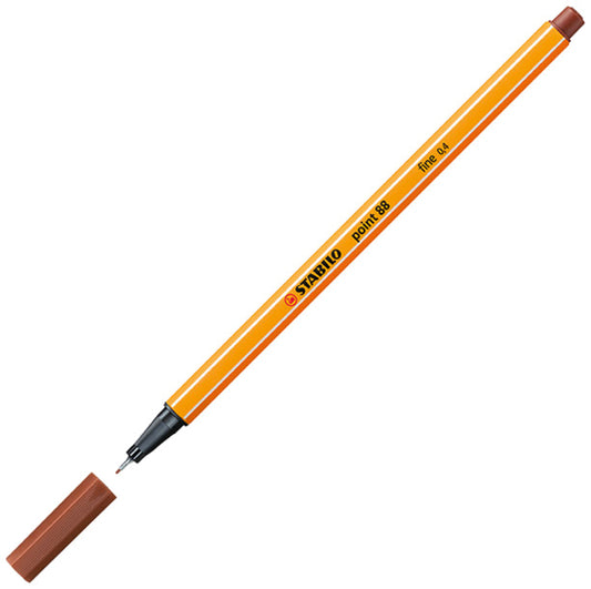Fineliner STABILO Point 88/38 Krijtrood Oranje 0,4 mm