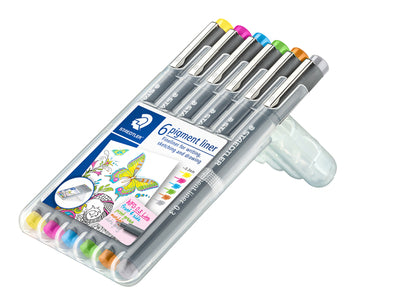Fineliner Staedtler pigment 308 0.3mm 6 kleuren - 2