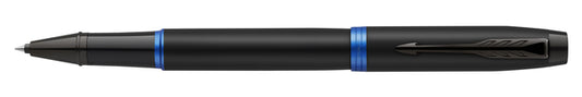 Parker IM Vibrant Rings rollerballpen zwart/blauw