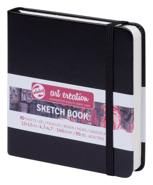 Schetsboek Talens Art Creation zwart 12x12 cm 80 vellen