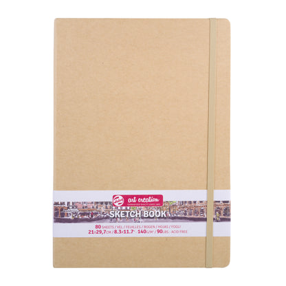 Schetsboek TAC kraft 21x30 cm, 80 vellen