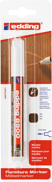 Viltstift edding 8900 meubel rond 1,5-2mm teak