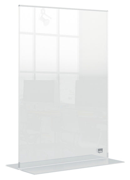 Infobord Nobo Premium Plus A4 acryl vrijstaand