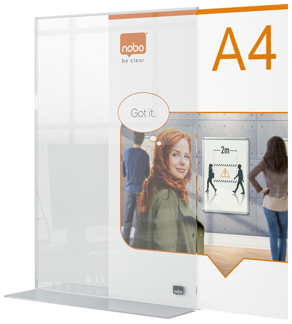 Infobord Nobo Premium Plus A4 acryl vrijstaand - 3