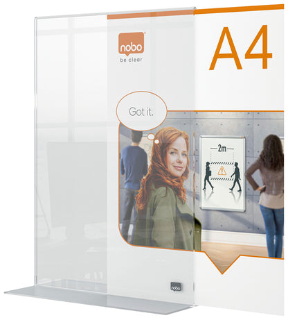 Infobord Nobo Premium Plus A4 acryl vrijstaand - 3