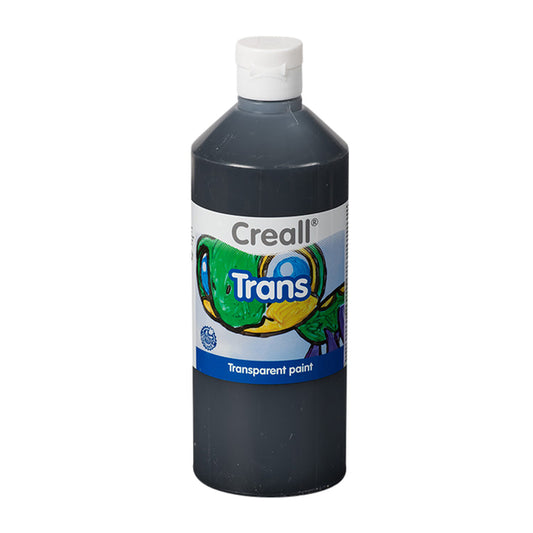 Creall Transparante Zwarte Raamverf 500ml - Waterbasis, Geschikt voor Glas en Kunststof
